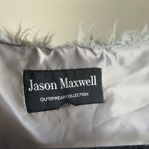Jason Maxwell Outerwear Collection Womens Gray Faux Fur Cardigan Vest Size Large - Picture 4 of 7